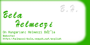bela helmeczi business card
